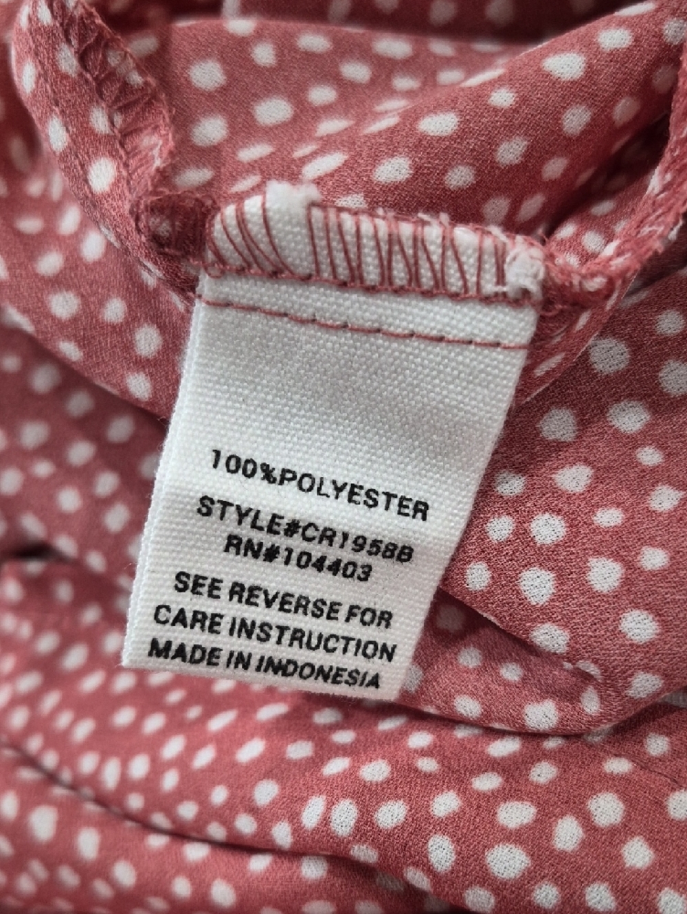mine Rusty Rose Polka Dot Cami - Picture 6 of 7